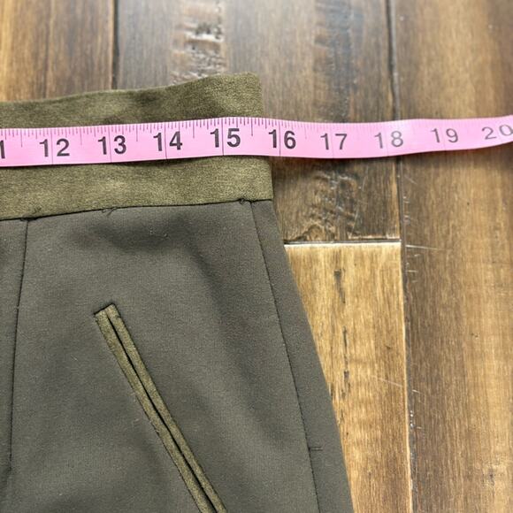 Antonio Melani size 8 Olive Green Pencil Skirt High Waisted Zip Up - Picture 3 of 12